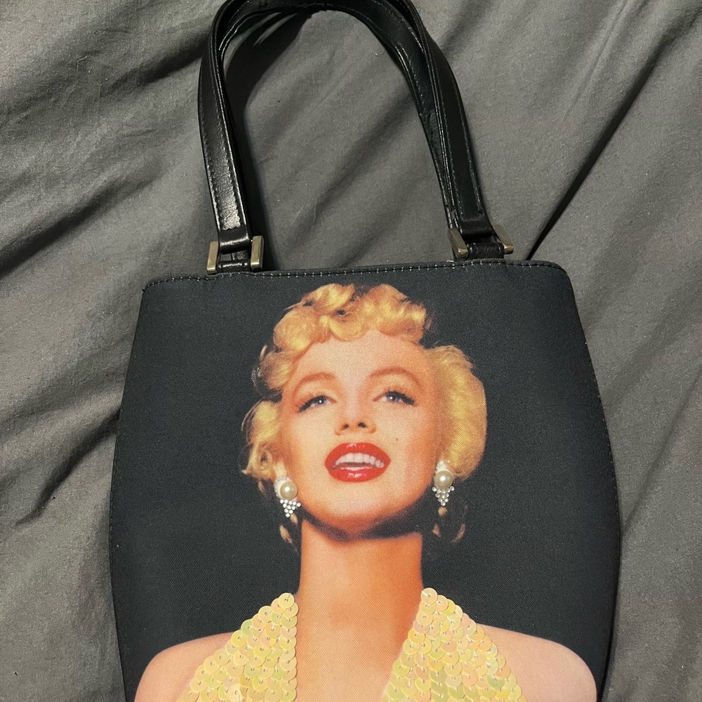 Stylish Black Tote Bag with Iconic Print